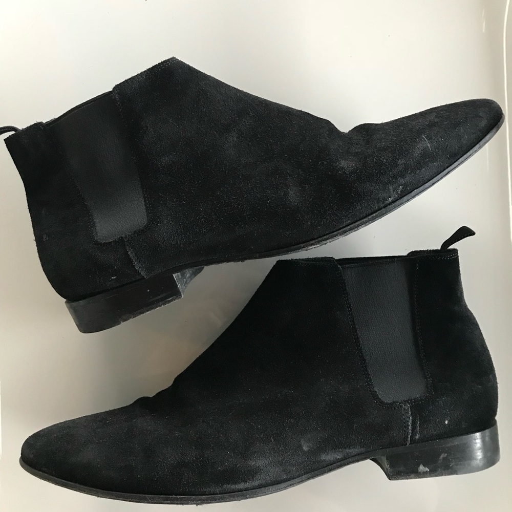 Mens Saint Laurent Suede Chelsea Boots Size 42